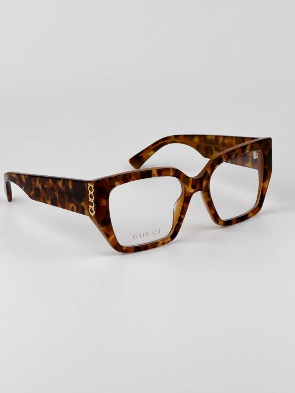 Gucci GG2042O 004 Square Eyeglasses – Havana | Women’s Designer Frames